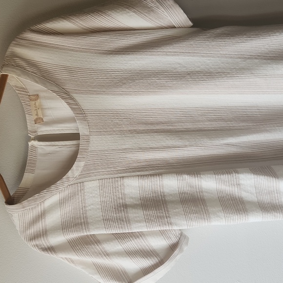 Altar'd State Cream And Tan Striped Mini Dress, Size M - Picture 3 of 8